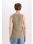 %100 Pamuk Fit Dar Kesim Bisiklet Yaka Ribana Atlet E0446AX25SM 6
