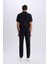%100 Pamuk Keten Görünümlü Pantolon Beli Lastikli Slim Fit Dar Kesim Cepli Düz Paça D2671AX25SM 6