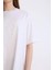 Regular Fit Bisiklet Yaka Basic Düz Kısa Kollu Beyaz Tişört Tunik E1397AX25SP 8