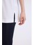 Regular Fit Bisiklet Yaka Basic Düz Kısa Kollu Beyaz Tişört Tunik E1397AX25SP 9