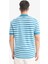 %100 Pamuk Regular Fit Polo Yaka Kısa Kollu Çizgili Nakışlı Pike Tişört E2631AX25SM 7