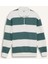 Boxy Fit Dik Yaka Yarım Fermuarlı Çizgili Sweatshirt C7045AX24AU 7