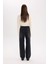 Straight Wide Yüksek Bel Uzun Jean Yıkamalı Pantolon E3181ax25sp 7