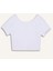 fit Crop Top Bisiklet Yaka Sporcu Kısa Kollu TIŞÖRT E2663AX25SM 9