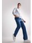 Diago Comfort Fit Rahat Kalıp Yüksek Bel Geniş Paça Jean Pantolon E3324AX25SP 9