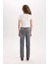 Comfort Straight Yüksek Bel Bilek Boy Jean Yıkamalı Pantolon E3413AXNS 6