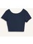 fit Crop Top Bisiklet Yaka Sporcu Kısa Kollu TIŞÖRT E2663AX25SM 8