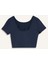 fit Crop Top Bisiklet Yaka Sporcu Kısa Kollu TIŞÖRT E2663AX25SM 10