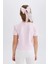 Kız Çocuk Slim Fit Dar Kesim Bisiklet Yaka Kalp Desenli Ribana Kısa Kollu Tişört E0823A825SM 9