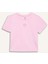 Kız Çocuk Slim Fit Dar Kesim Bisiklet Yaka Kalp Desenli Ribana Kısa Kollu Tişört E0823A825SM 10
