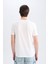 %100 Pamuk Slim Fit Dar Kesim Bisiklet Yaka Baskılı Kısa Kollu Tişört E3776AX25SM 6