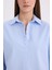 Oversize Geniş Kalıp Basic Düz Oxford Uzun Kollu Gömlek C4597AX25SP 8