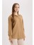 Regular Fit Basic Düz Uzun Kollu Gömlek Tunik E1628AX25SP 7