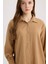 Regular Fit Basic Düz Uzun Kollu Gömlek Tunik E1628AX25SP 8