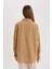 Regular Fit Basic Düz Uzun Kollu Gömlek Tunik E1628AX25SP 10