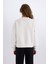 Loose Fit Bisiklet Yaka Baskılı Kalın Sweatshirt E3388AXNS 6