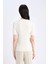 Regular Fit Bisiklet Yaka Basic Düz Triko Kısa Kollu Kazak D3306AX25SM 6