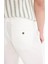 %100 Keten Relax Fit Rahat Kesim Düz Paça Yazlık Beyaz Pantolon C1117AX25SP 6