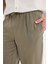 Relax Fit Rahat Kesim Kısa Paça Keten Görünümlü Yazlık Kumaş Pantolon E4790AX25SM 6