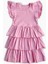Kız Çocuk Princess Pembe Kat Kat Elbise 1