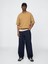 Erkek Açık Kahverengi Heavyweight Bisiklet Yaka Sweatshirt 5