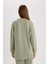 Regular Fit Bisiklet Yaka Basic Düz Tesettür Sweatshirt Tunik D4598AX25SP 6