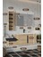 Banyo Zakkum 120 cm Banyo Dolabı+Dolaplı Aynalı Üst Dolap 3