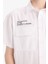 Erkek Çocuk Oversize Geniş Kalıp Polo Yaka Baskılı Poplin Kısa Kollu Gömlek E5034A825SM 7
