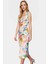 Şık Bodycon V Yaka Örme Midi Elbise Polyester Elastan Kumaştan Gündüz ve Gece Rahat Kullanım 1