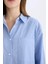 Coool Oversize Geniş Kalıp Çizgili Poplin Uzun Kollu Gömlek E5329AX25SP 8