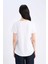 Regular Fit V Yaka Basic Düz Kısa Kollu BeyazTişört K1507AZ25SM 6
