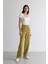 Wide Leg Keten Karışımlı Palazzo Pantolon Yüksek Bel Geniş Bol Paça Pensli Cepli A1922AX25SM 7