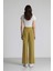 Wide Leg Keten Karışımlı Palazzo Pantolon Yüksek Bel Geniş Bol Paça Pensli Cepli A1922AX25SM 9