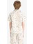 Erkek Çocuk Oversize Geniş Kalıp Polo Yaka Poplin Kısa Kollu Gömlek E5830A825HS 7