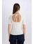 Slim Fit Dar Kesim Bisiklet Yaka Basic Düz Fitilli Kaşkorse Kısa Kollu Tişört E5776AX25SP 6