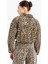Oversize Geniş Kalıp Leopar Desenli Gabardin Uzun Kollu Gömlek Ceket D5942AX25SP 6