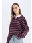 Coool Loose Fit Çizgili Polo Yaka Uzun Kollu Tişört E4917AX25SP 7