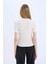 Slim Fit Dar Kesim Bisiklet Yaka Baskılı Fitilli Kaşkorse Kısa Kollu Tişört E5068AX25SP 6
