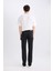 Sergio Regular Fit Esnek Yumuşak Kumaş Normal Kalıp Normal Bel Boru Paça Siyah Jean Pantolon D7335AX25SP 6