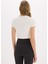 fit Crop Top Bisiklet Yaka Basic Düz Sporcu Kısa Kollu TIŞÖRT D7295AX25SP 6