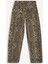 Baggy Fit Leopar Desenli Yüksek Bel Standart Boy Gabardin Pantolon D8149AX25SP 10