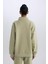 Fit Oversize Geniş Kalıp Fermuarlı Dik Yaka Baskılı Kalın Spor Sweatshirt E5703AX24WN 6