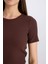 Slim Fit Dar Kesim Bisiklet Yaka Fitilli Kaşkorse Basic Düz Kısa Kollu Tişört C0097AX25SP 6