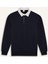 Boxy Fit Polo Yaka Basic Düz Sweatshirt E6523AX24WN 7