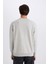 Oversize Geniş Kalıp Bisiklet Yaka Kalın Basic Düz Sweatshirt E5955AX24WN 6