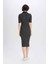 Bodycon Vücudu Saran Polo Yaka Fitilli Kaşkorse Kısa Kollu Midi Elbise E6792AX25SP 6