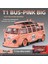 1:24 Volkswagen T1 Otobüs Körfez Yağı Martini Low Ride Geniş Gövde Modifiye Alaşım Metal Pres Döküm Model Araba Ses ve Işık Hobi Hediyeler Çocuk (Yurt Dışından) 1