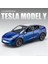 Yeni 1:24 Teslas Model Y Model 3 Şarj Yığını ile Alaşım Araba Döküm Oyuncak Araba Modeli Ses ve Işık Çocuk Koleksiyon Hediye (Yurt Dışından) 1