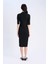 Bodycon Vücudu Saran Polo Yaka Fitilli Kaşkorse Kısa Kollu Midi Elbise E6806AX25SP 6