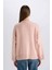 Oversize Geniş Kalıp Bisiklet Yaka Basic Düz Triko Kazak D0036Ax25Sp 6